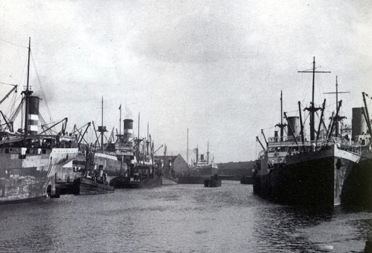 Liverpool Toxteth Dock with Harrison Ships